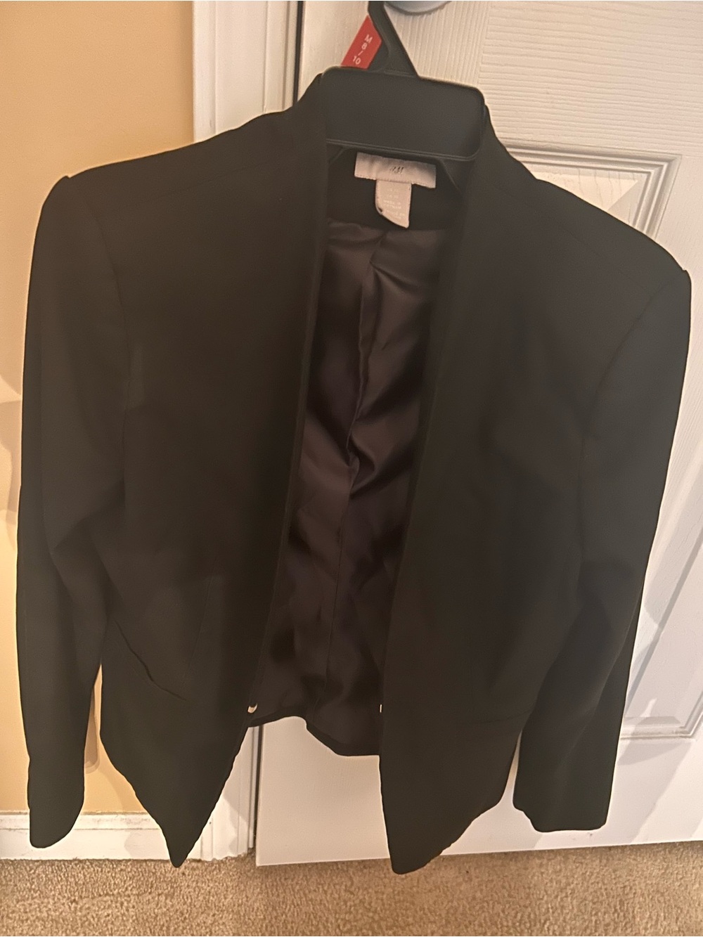 H&M Black Open-Front Blazer Jacket